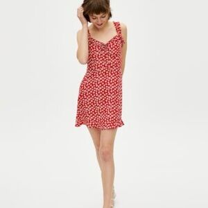 CBR Red and White Floral Dress